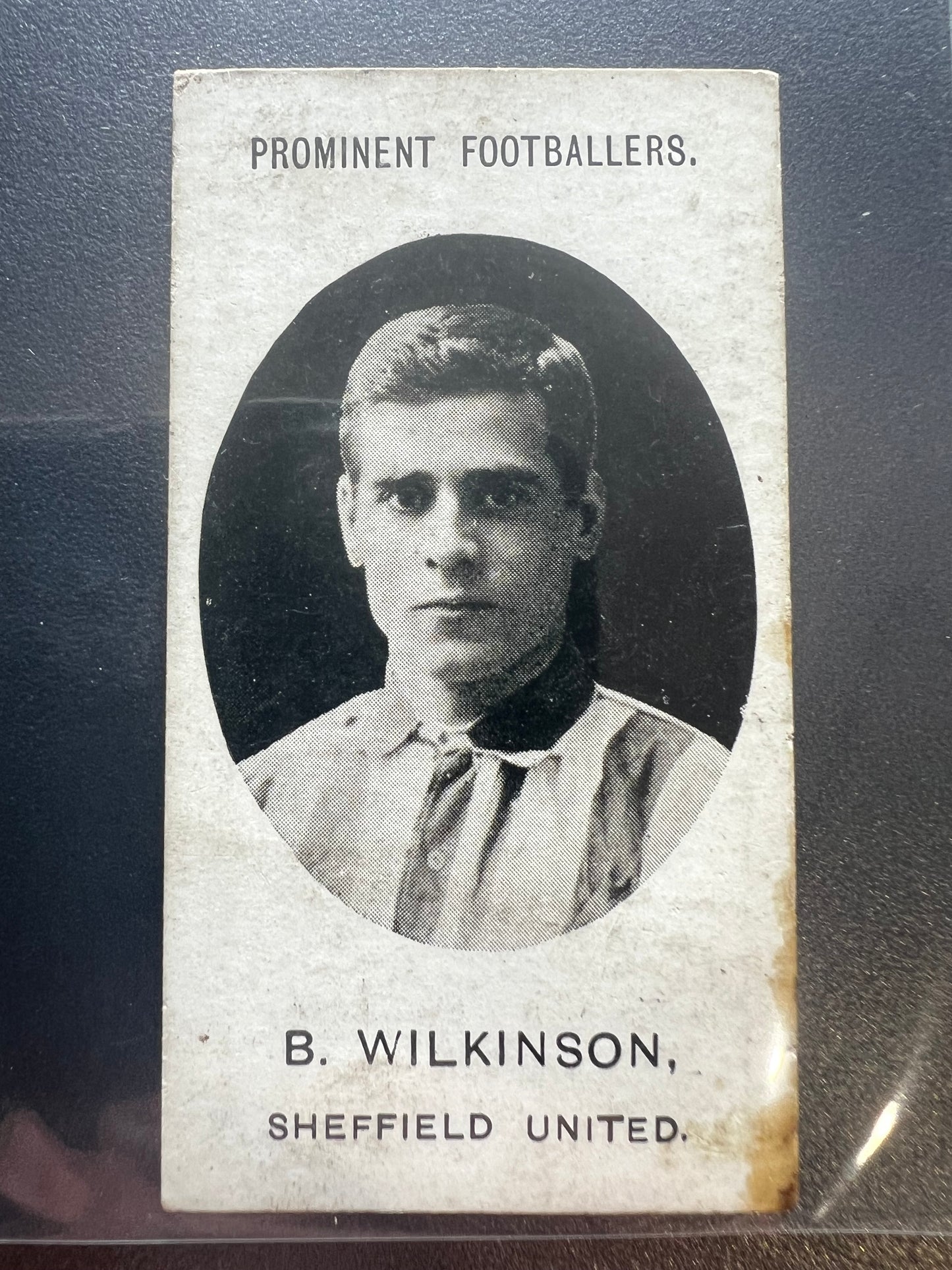 1907 | B Wilkinson | Sheffield United | TADDY & CO. |PROMINENT FOOTBALLERS | Soccer Football Card