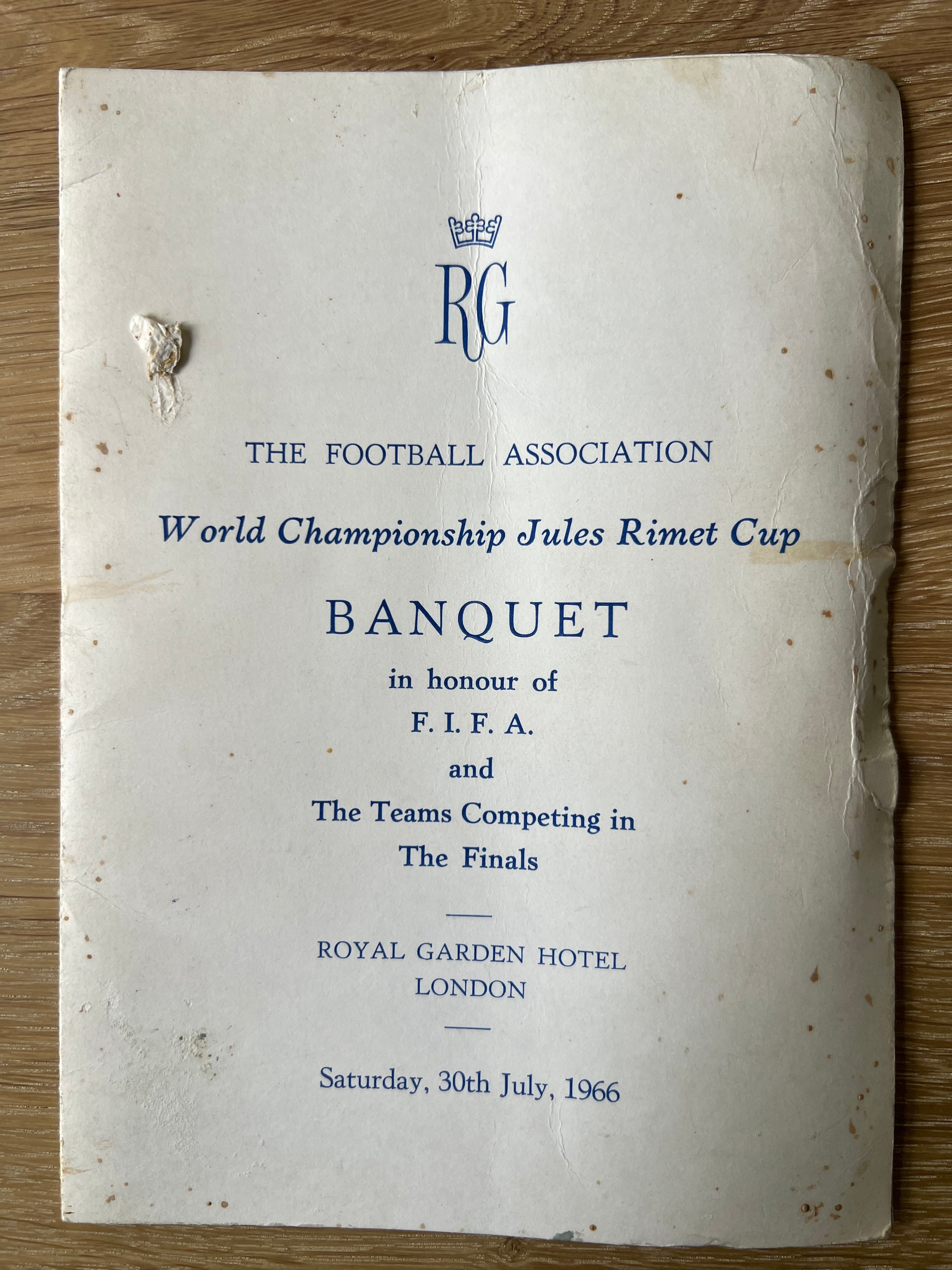 Billet D'Entrée Ticket Football Coupe Du Monde 13.07.1966 World Cup Billet D'Entrée Ticket Football Coupe Du Monde 13.07.1966 World Cup