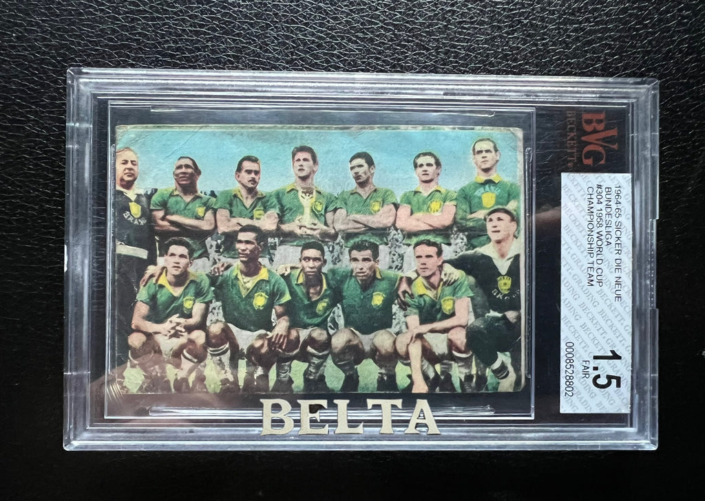 1964-65 Brazil 1958 World Cup Team Card Sicker Verlag #304 BVG 1.5