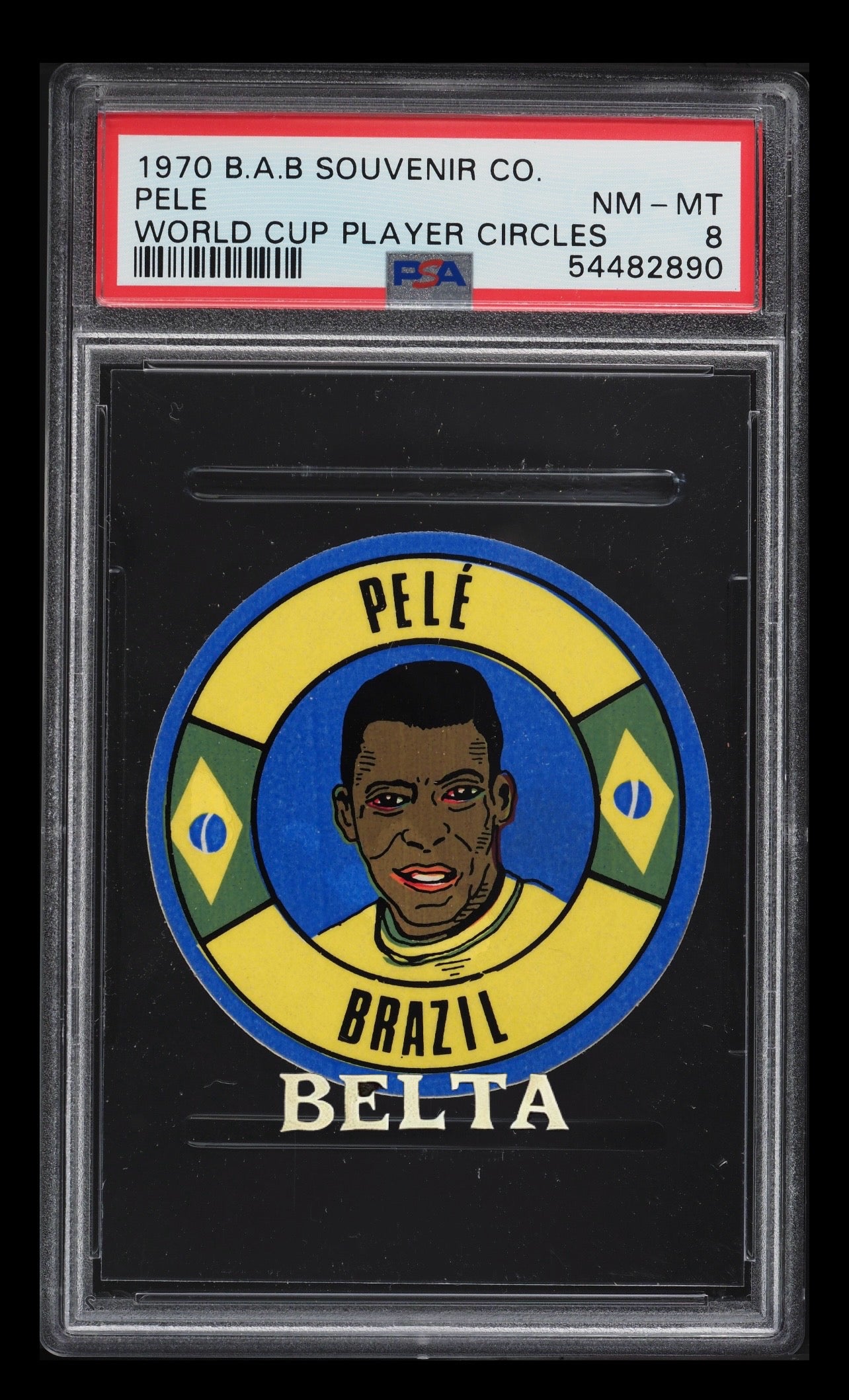 1970 PELE B.A.B SOUVENIR CO. WORLD CUP PLAYER CIRCLES