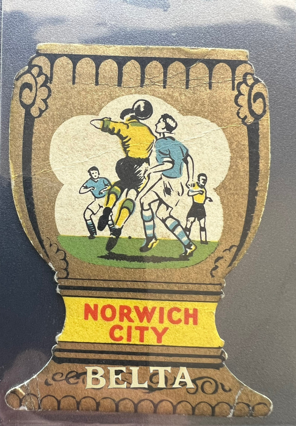 Norwich city vintage soccer Football card