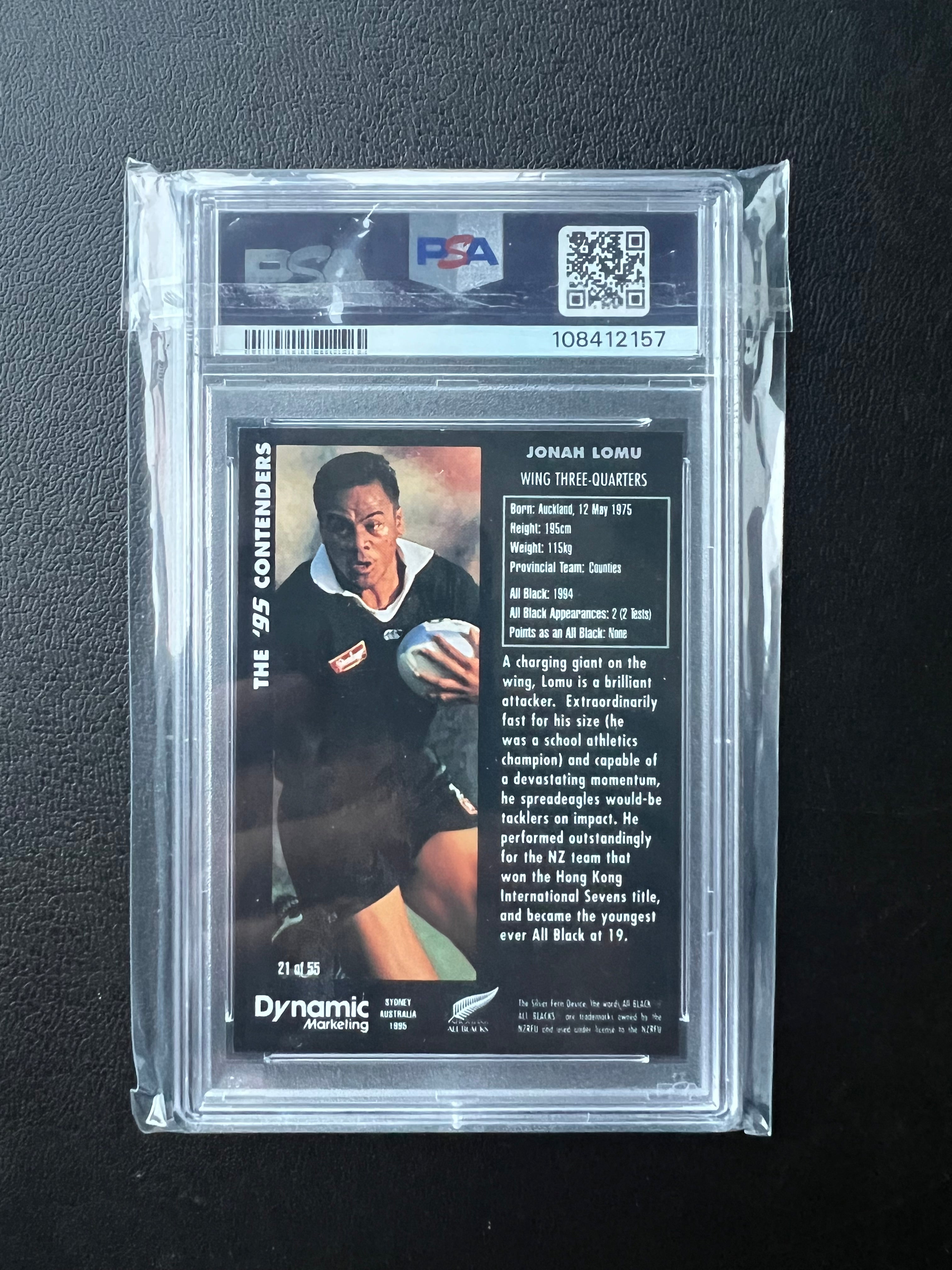 1995 | Jonah Lomu | Dynamic Marketing | All Blacks Rugby | PSA 8 | Rookie Card