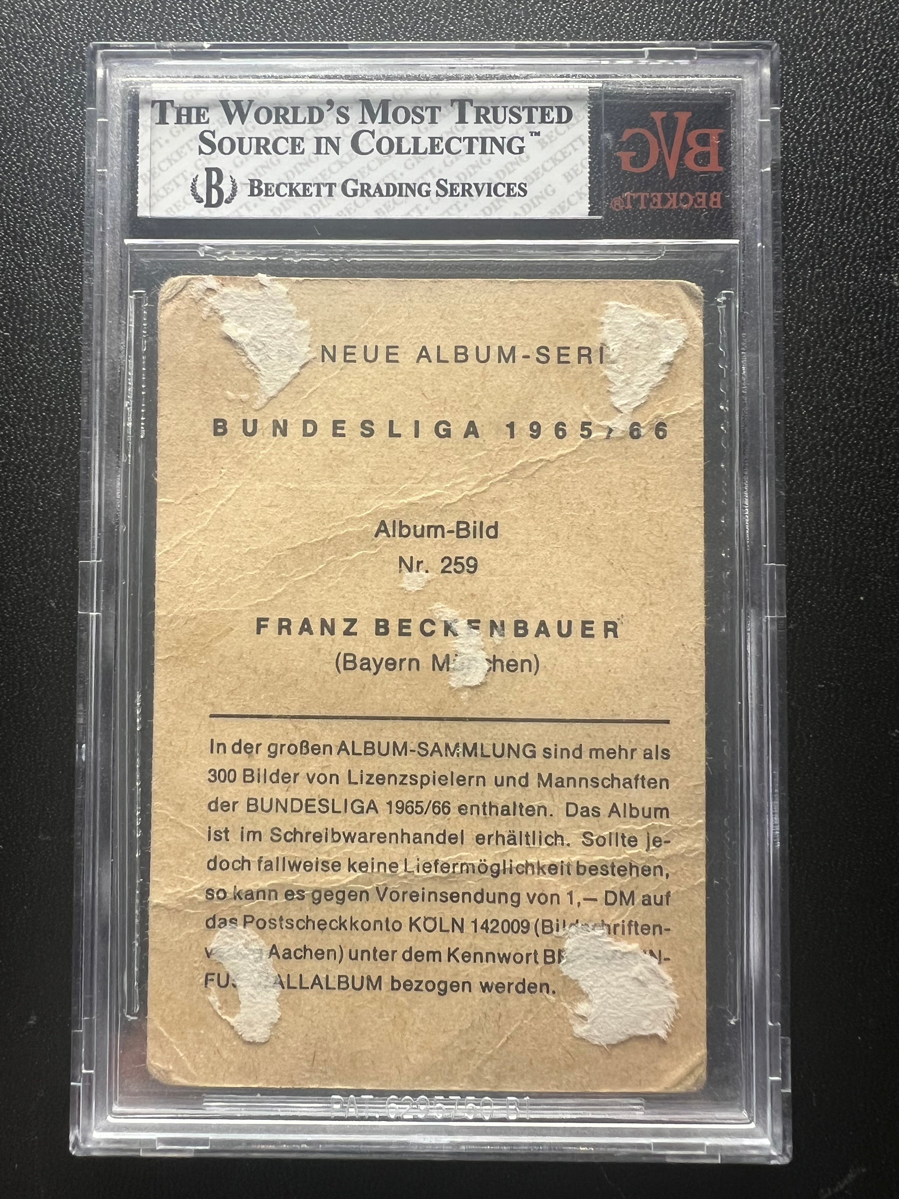 1965-66 | Bergmann Bundesliga | #259 Franz Beckenbauer | Rookie Card | Graded BVG1