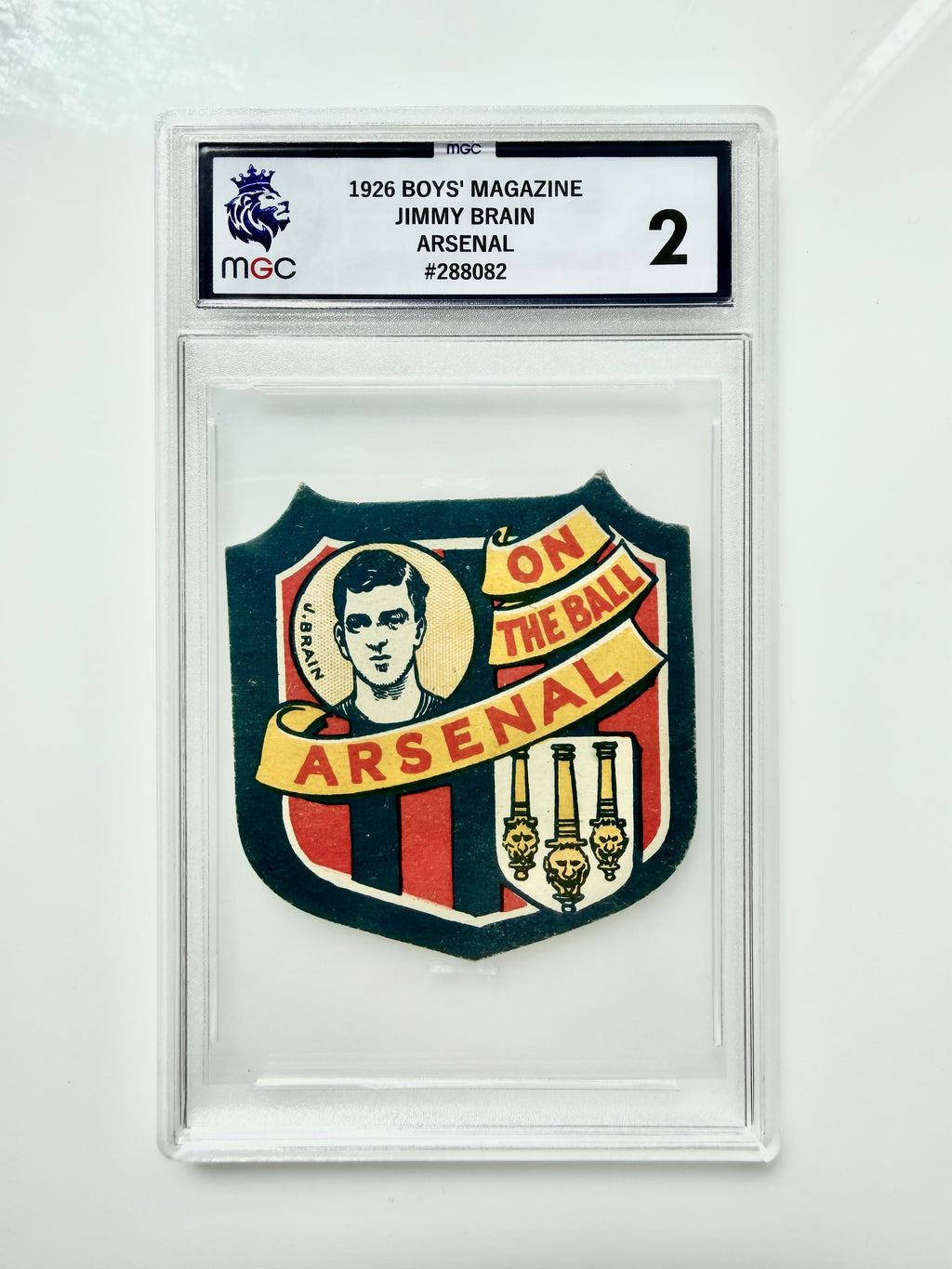 1926 - 1927  | J Brain | Arsenal | Boys' Magazine | Famous Footer Clubs | Baines style football trade card