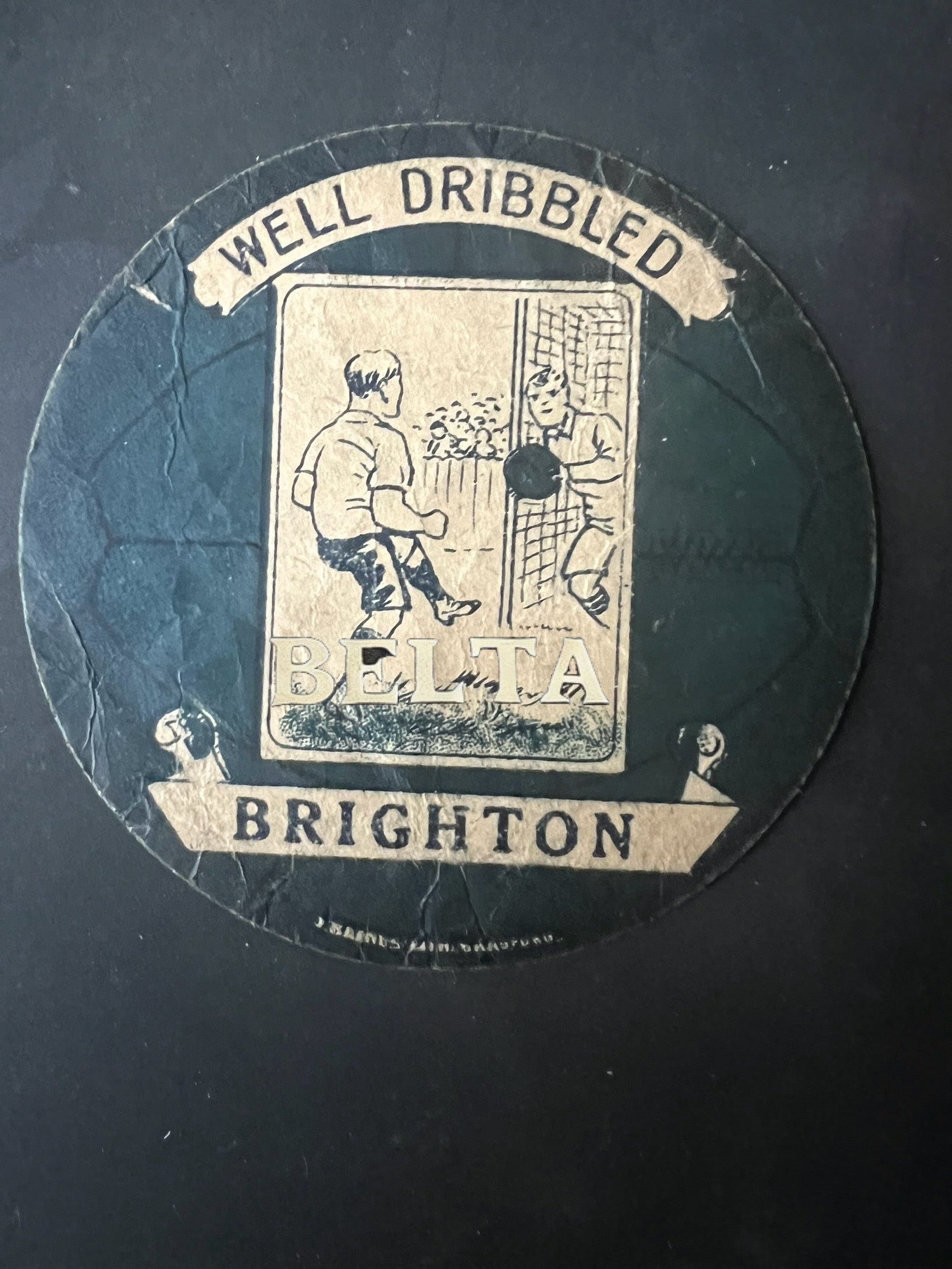 J Baines Card Football Brigton