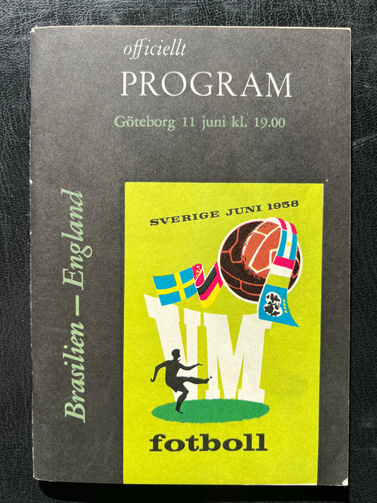 1958 FIFA WORLD CUP BRAZIL PELE Programme