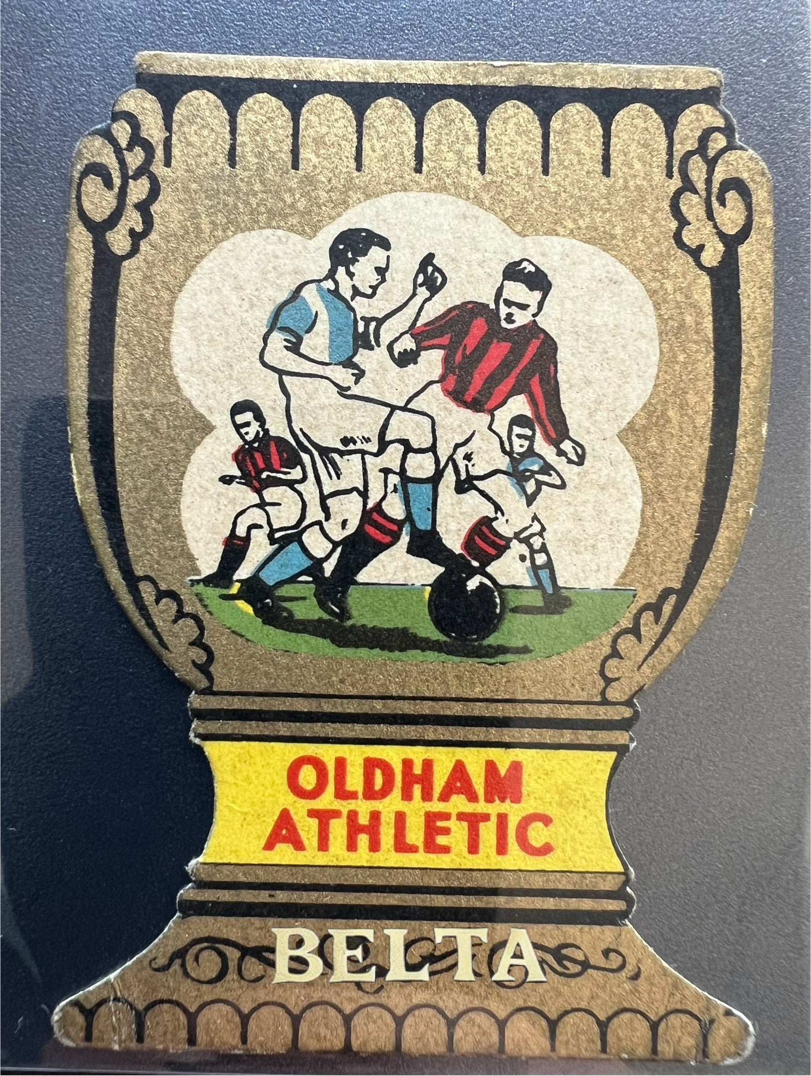 Oldham athletic vintage soccer Football card
