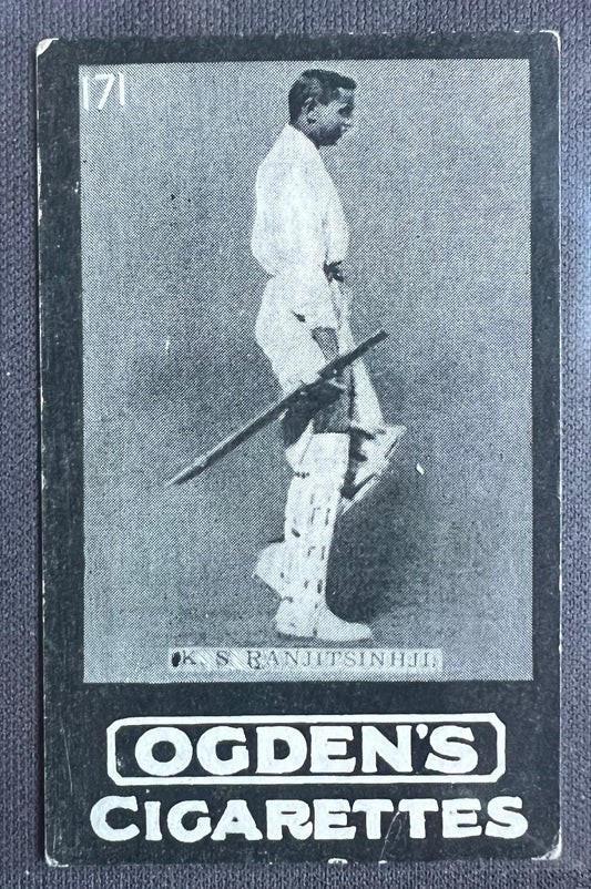 K S Ranjitsinhji Cricketer Ogden Cigarette Card