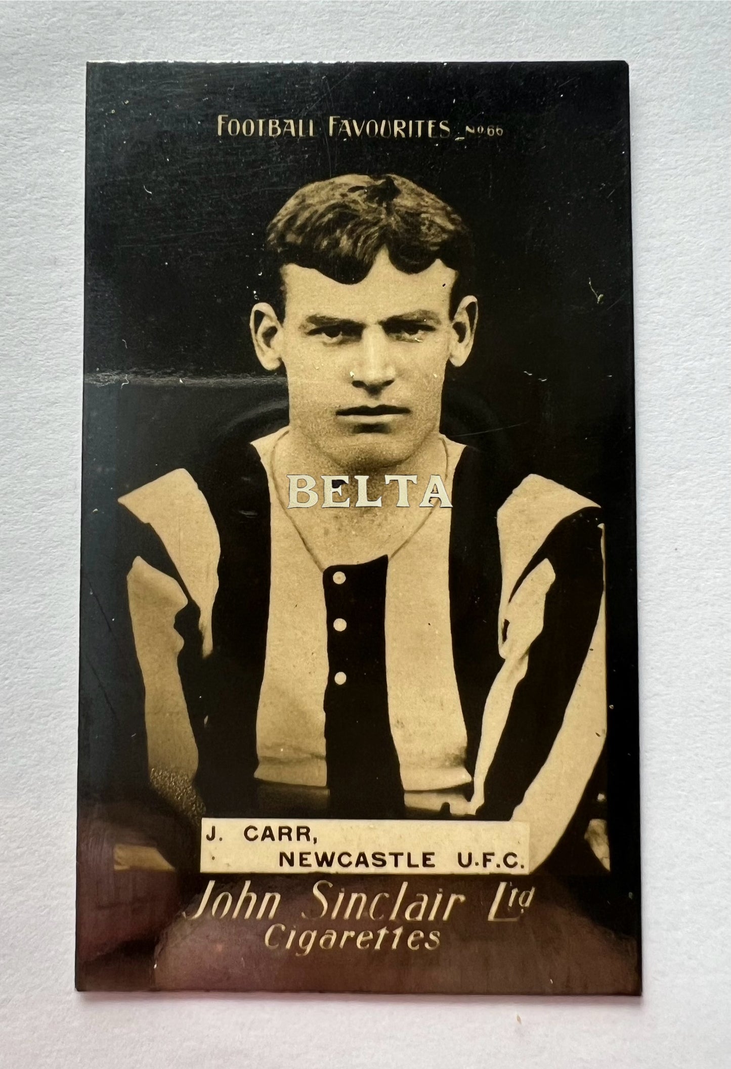 1908 | J Carr | Newcastle United FC | John Sinclair Football Favourites | Cigarette Card