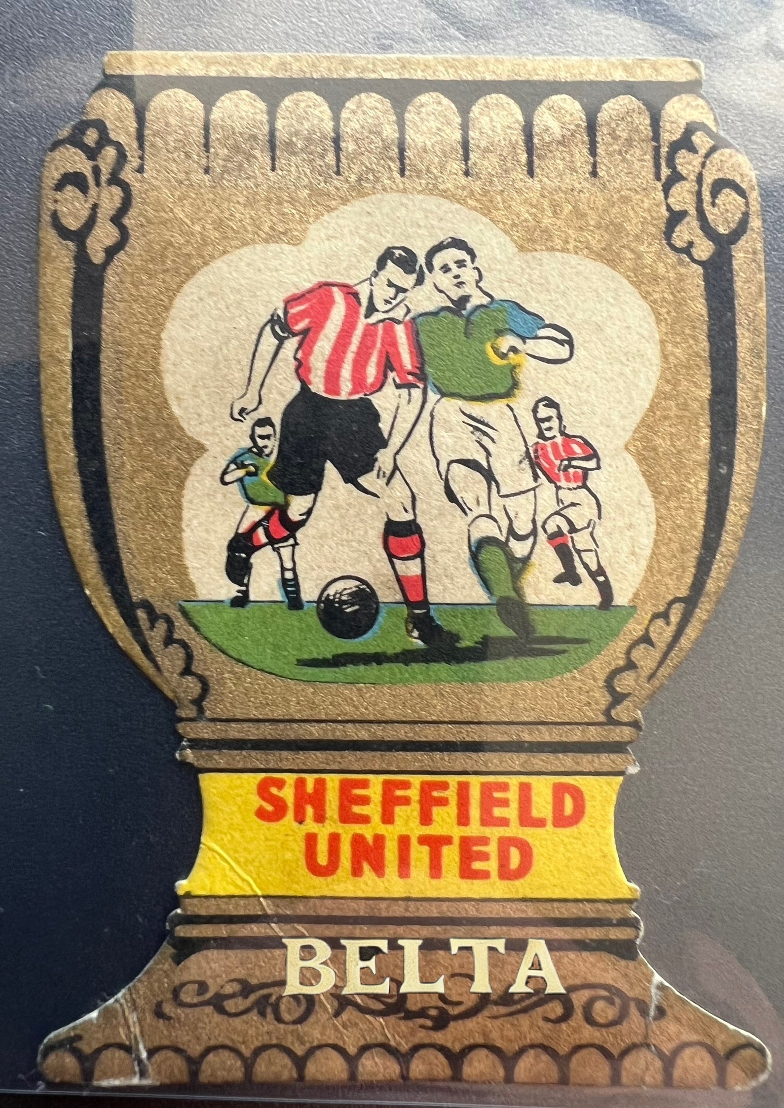Sheffield vintage soccer Football card