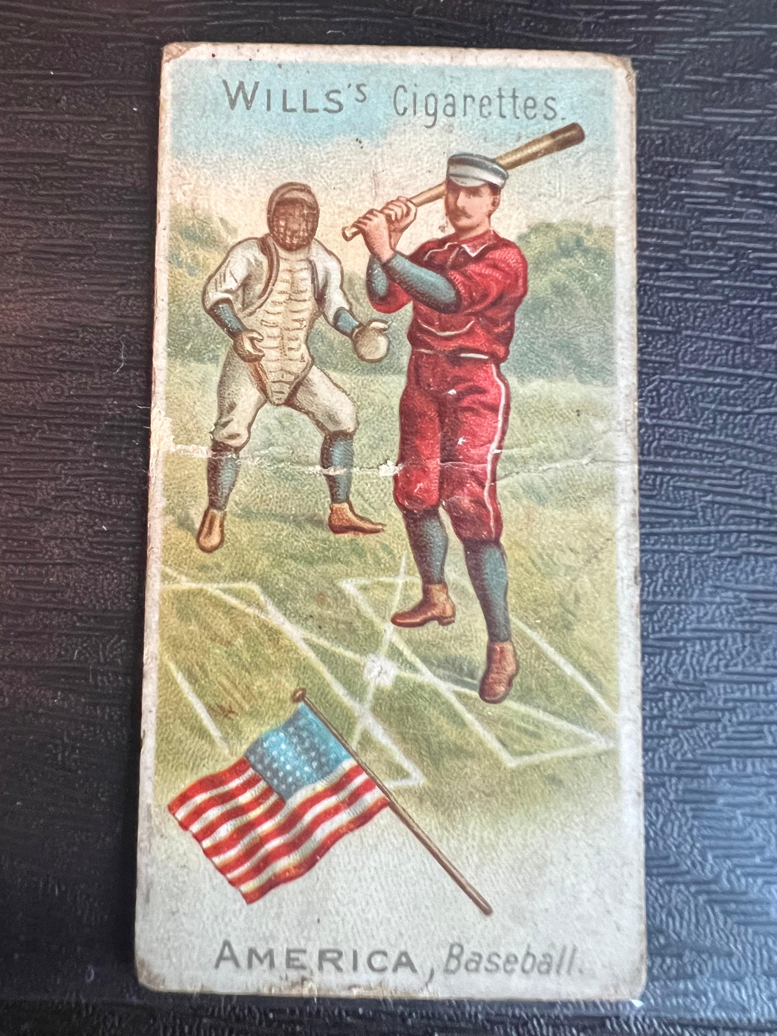 1900 W.D. & H.O. WILLS SPORTS OF ALL NATIONS AMERICA BASEBALL #33