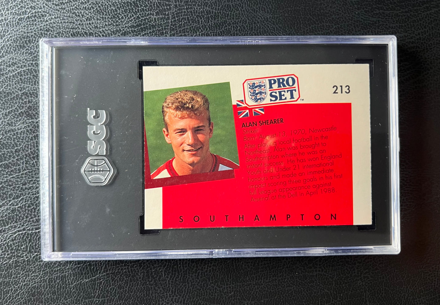 1990 -1991 | Alan Shearer | Southampton FC | Pro Set English Football League | TRUE ROOKIE CARD | SGC 9.5