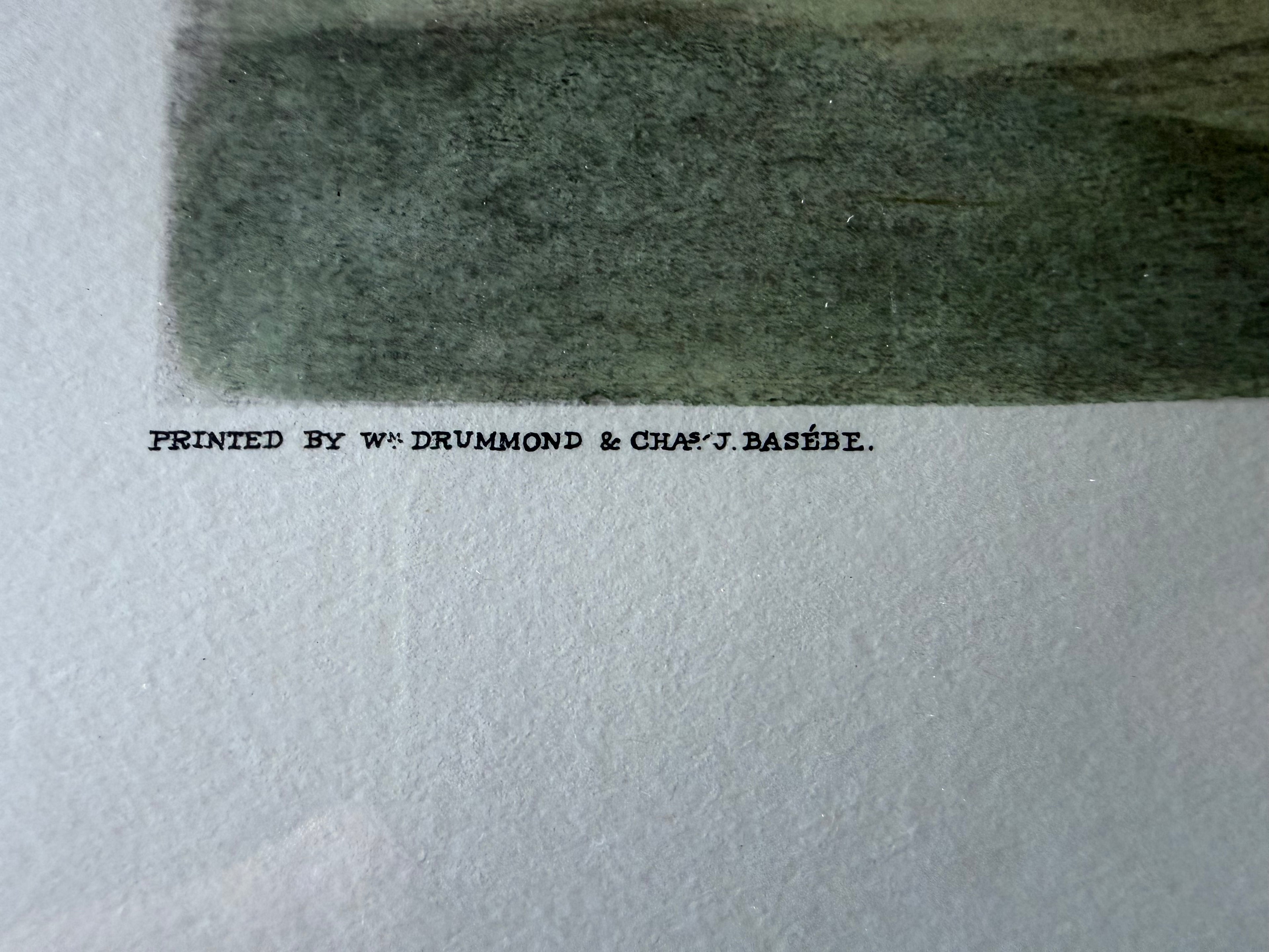 1849 | The Cricket Match between Sussex & Kent at Brighton | Drummond & Basébé Engraving – Early Victorian Cricket Print