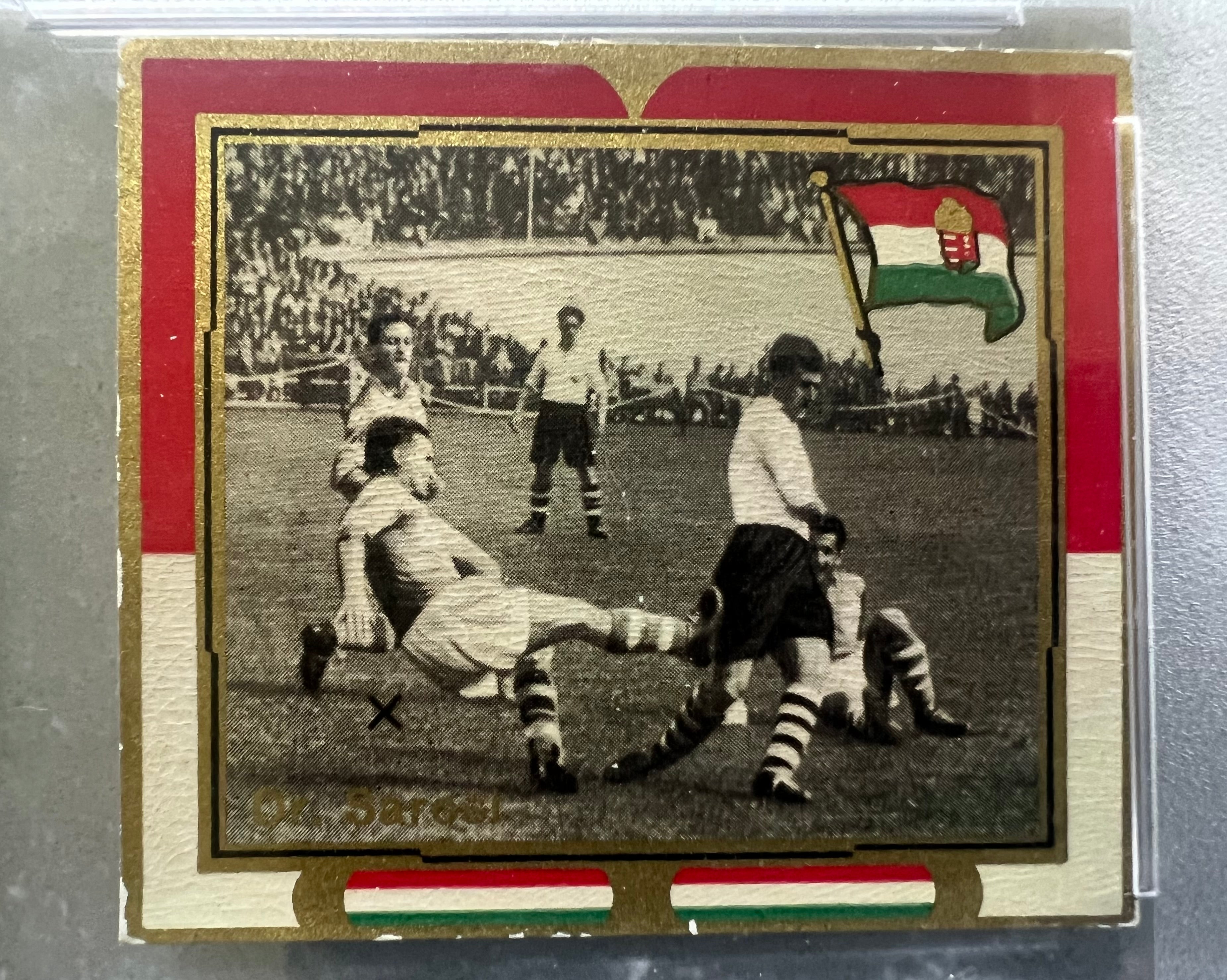 1938 | GYORGY SAROSI | Rookie soccer card | TURBACO CIGARETTE KONIG FUSSBALL | 08 | Dr. SAROSI