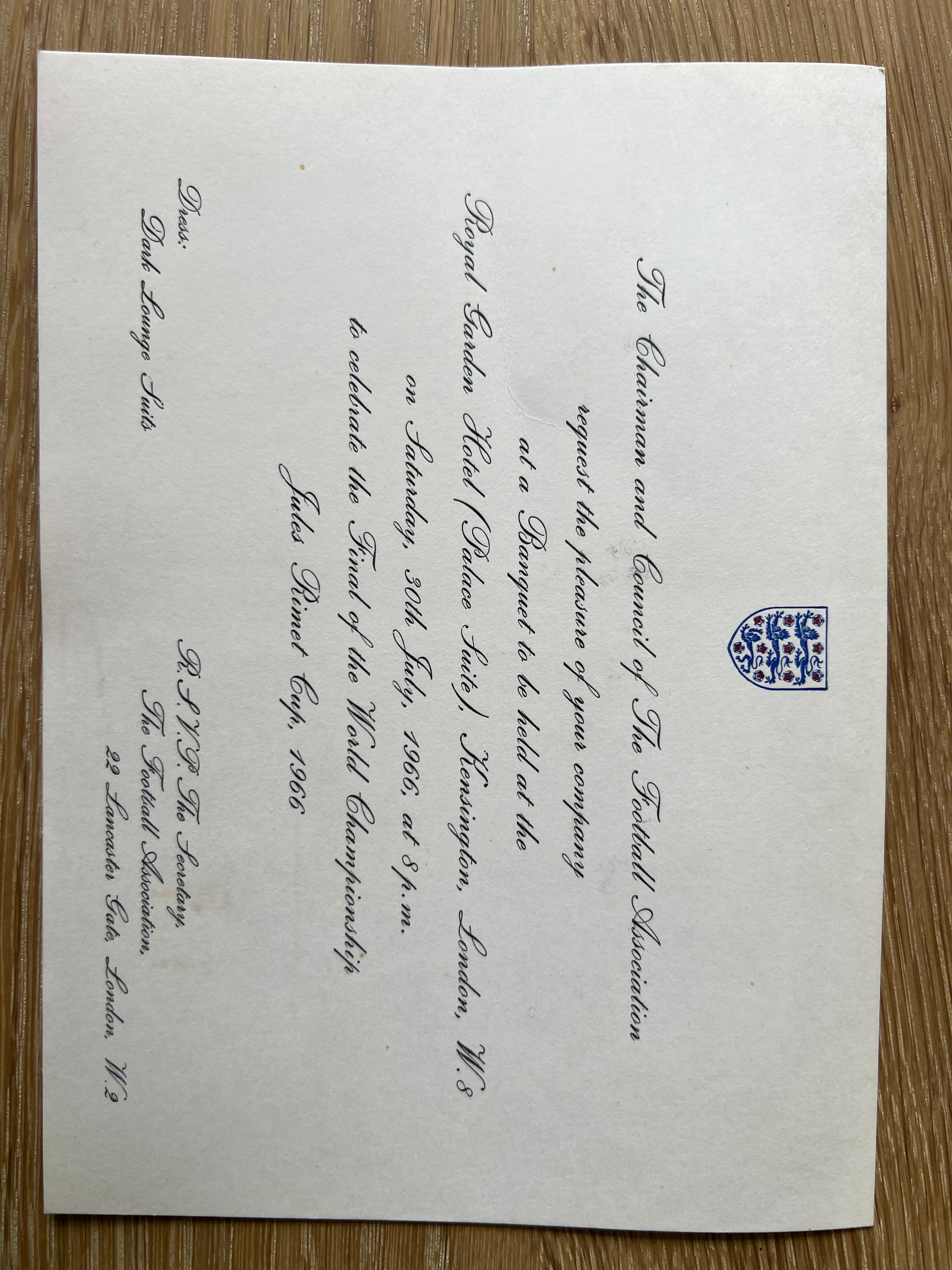 1966 | FIFA World Cup | Final Match Ticket & Rare Memoribilia Collection | 9 items