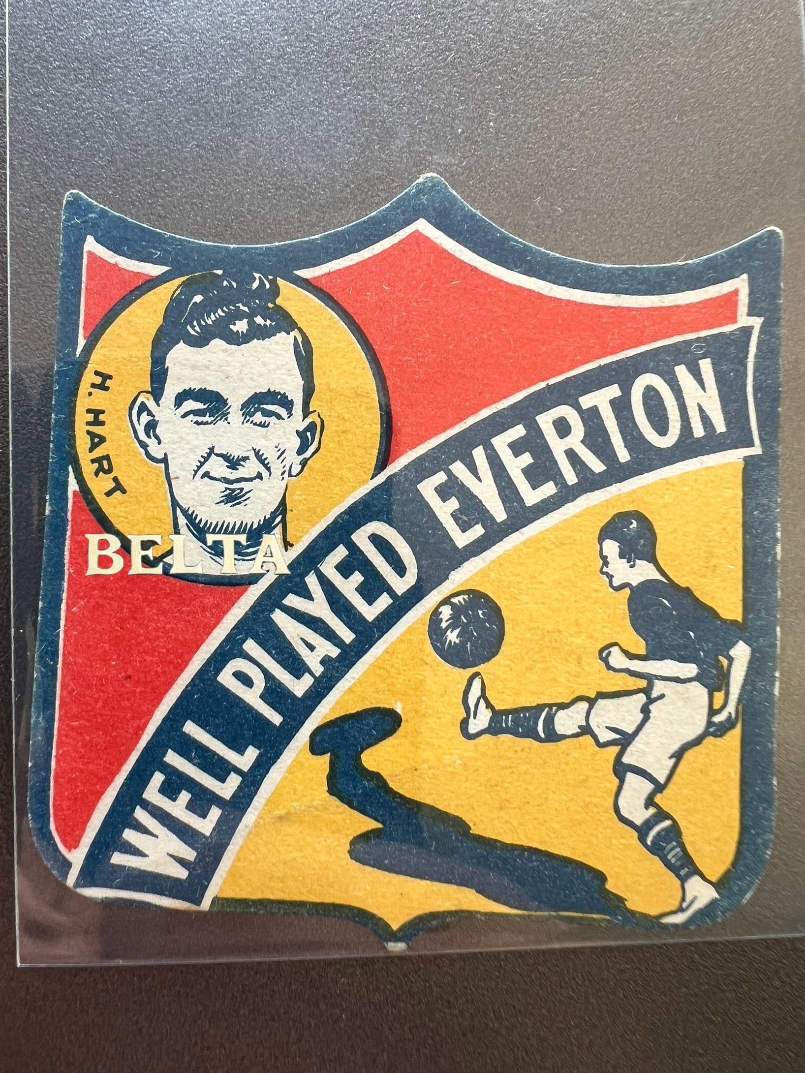 Everton Fc vintage soccer Football card