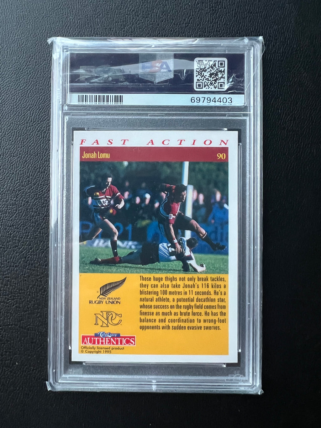 1995 | Jonah Lomu | Card Crazy | Rugby Union NPC Superstars | PSA 9 | Rookie Card
