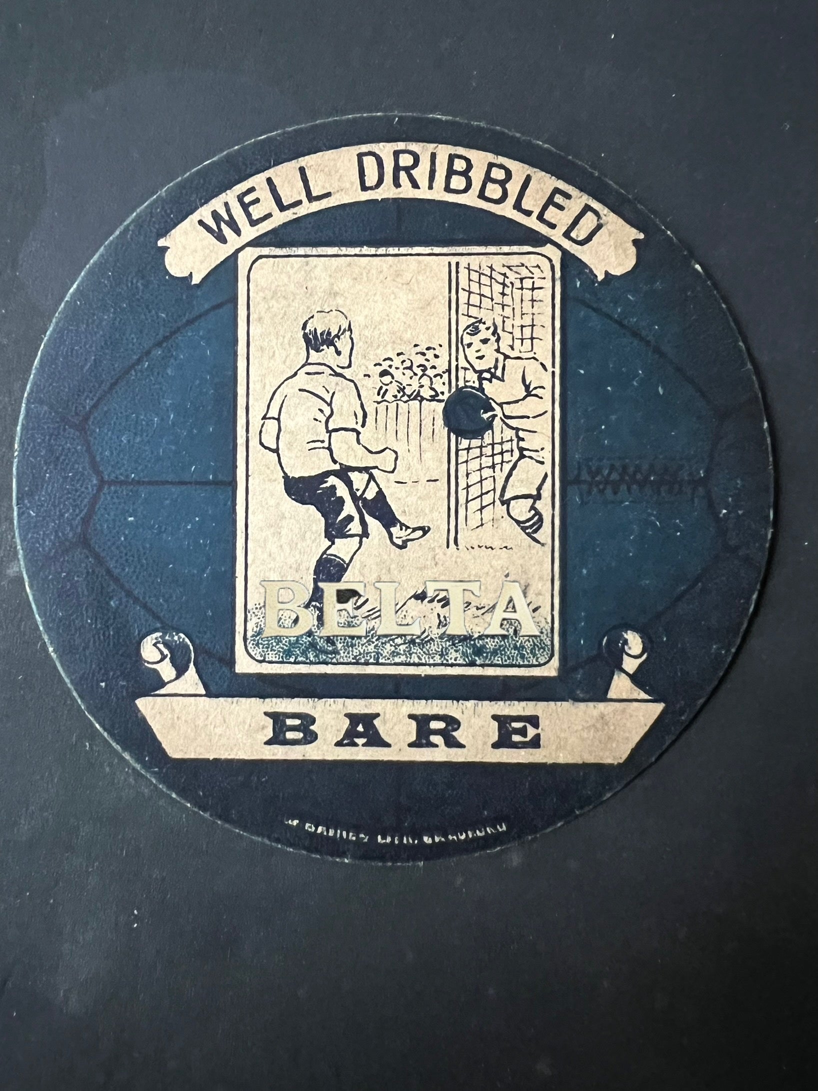 1910 | J Baines | Football | Bare FC | Well Dribbled Blue