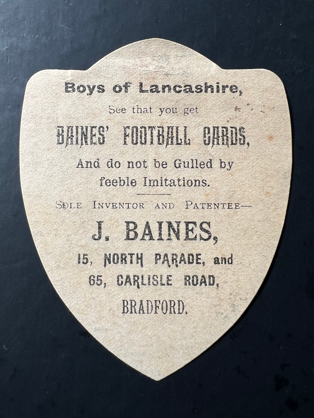 1893 | Bill Keepings | Halifax | J Baines | Baines Football Cards