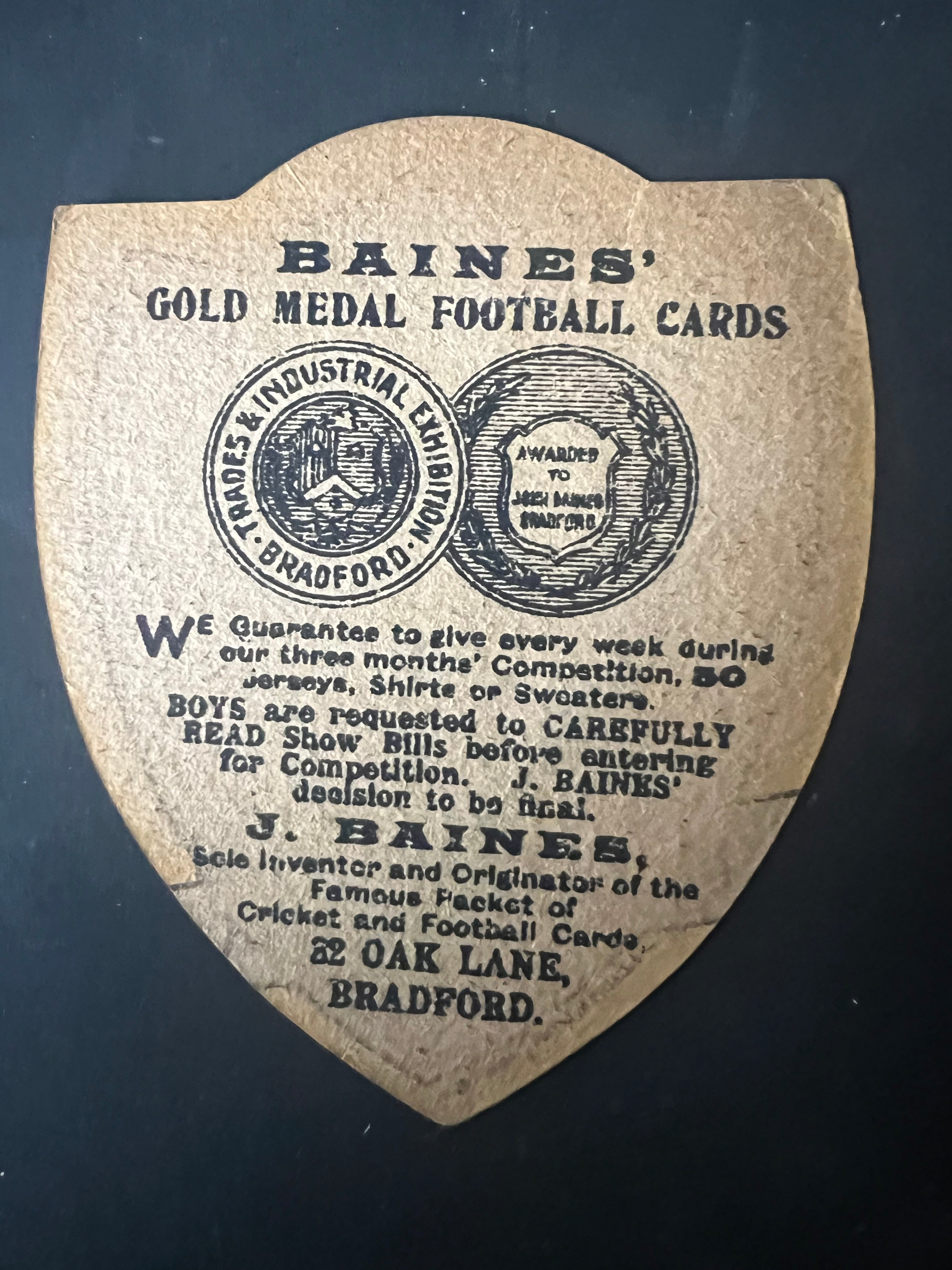1910 | J Baines Card | Rugby | Making His Mark