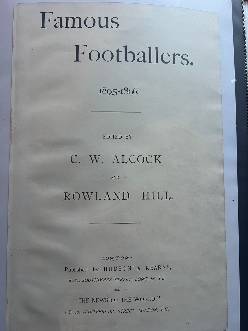 1895 - 1896 | Arhur Wharton | Original Print | Famous Footballers