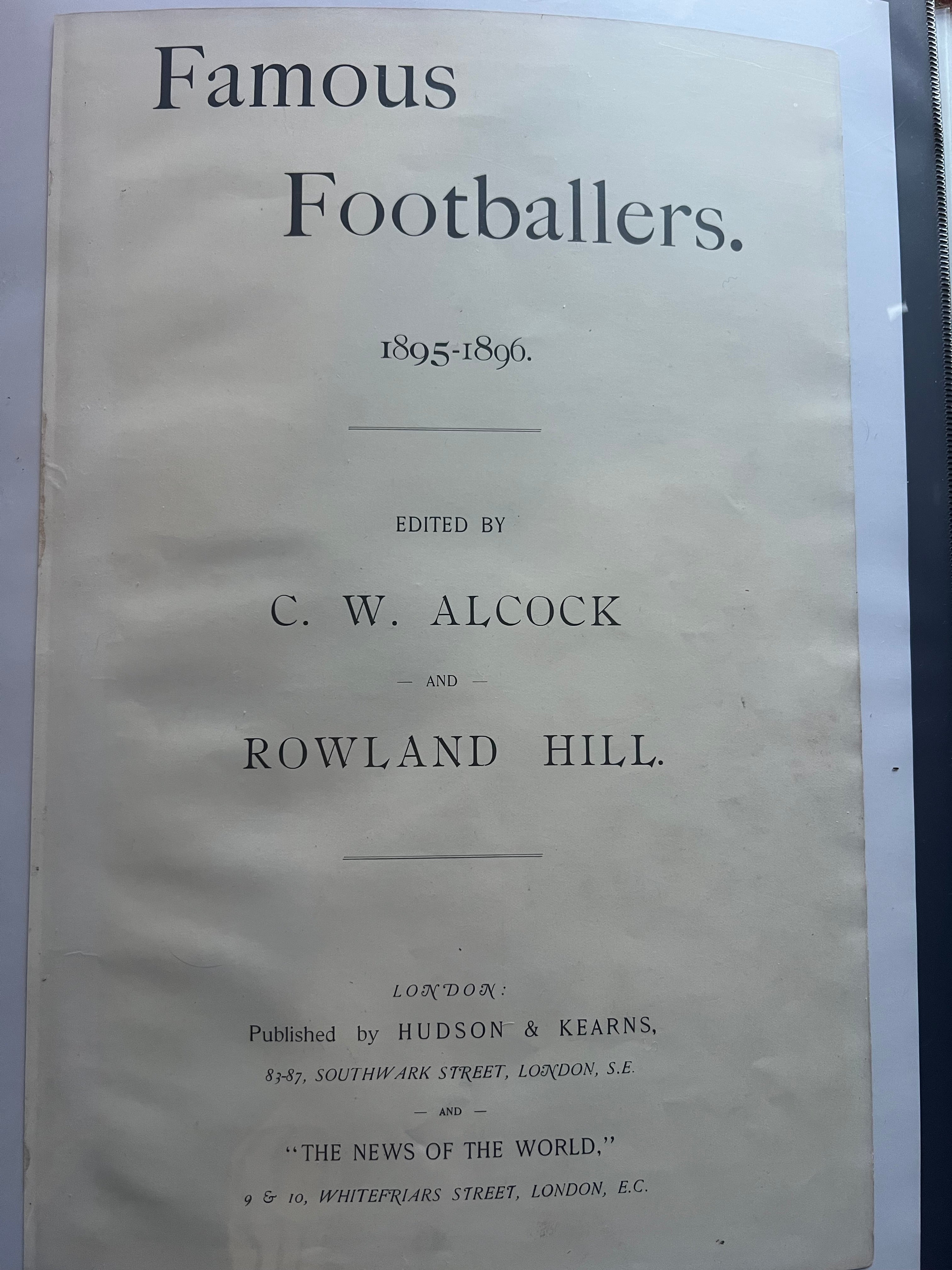 1895 - 1896 | Arhur Wharton | Original Print | Famous Footballers