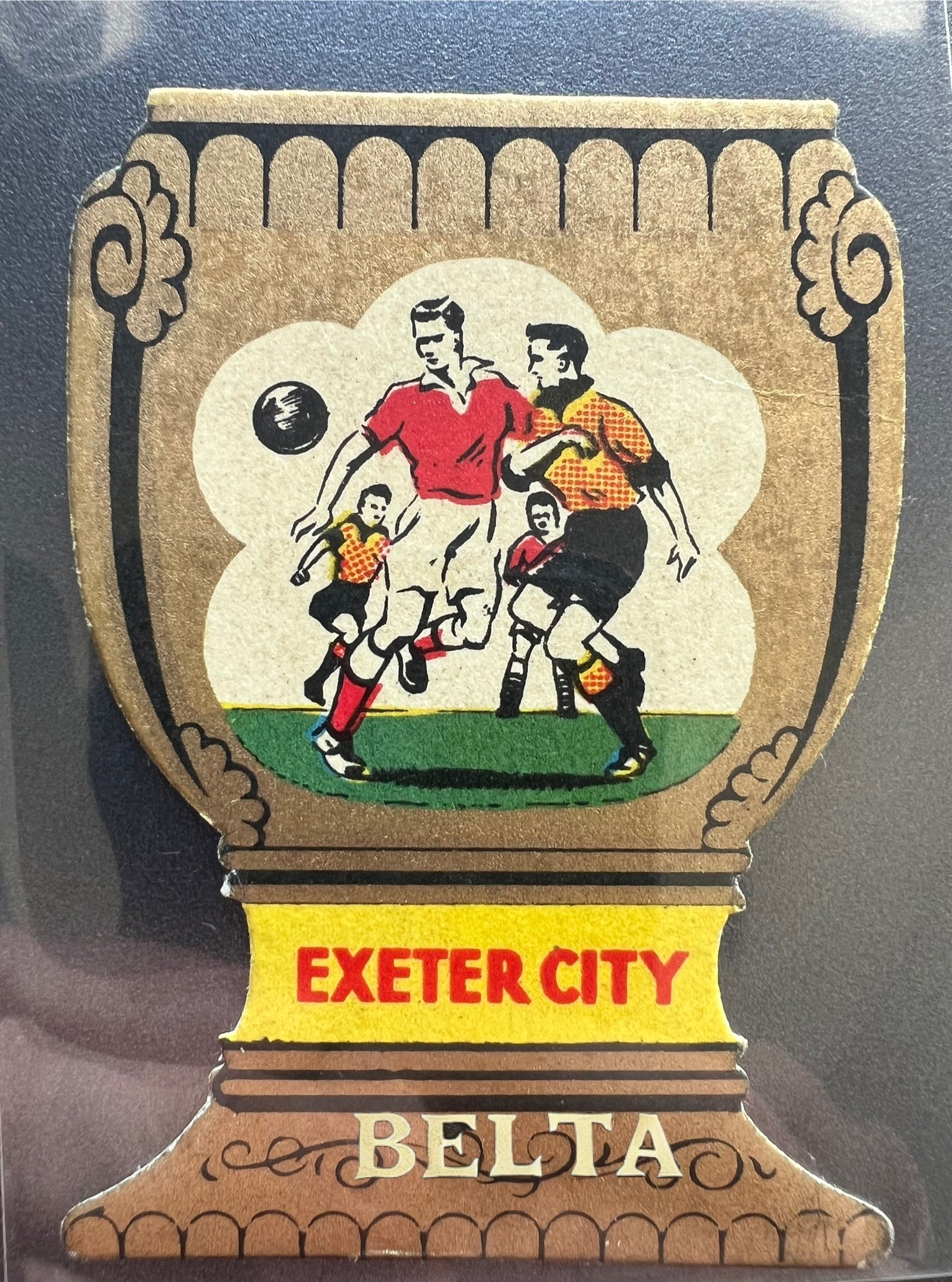 exeter city vintage soccer Football card