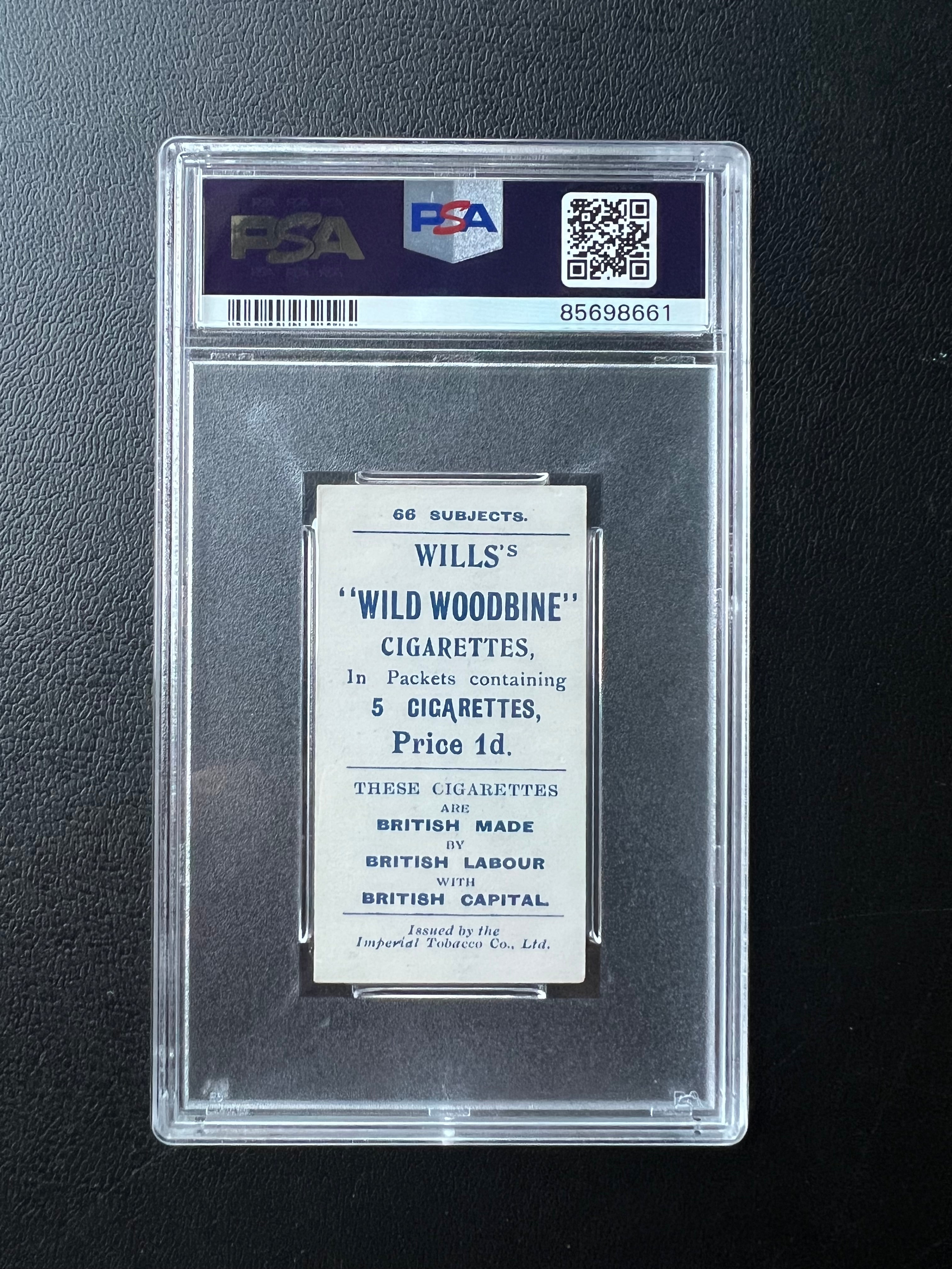 1902 | W.C. Athersmith | W.D. & H.O. Wills | Football Series |#16 | PSA 5