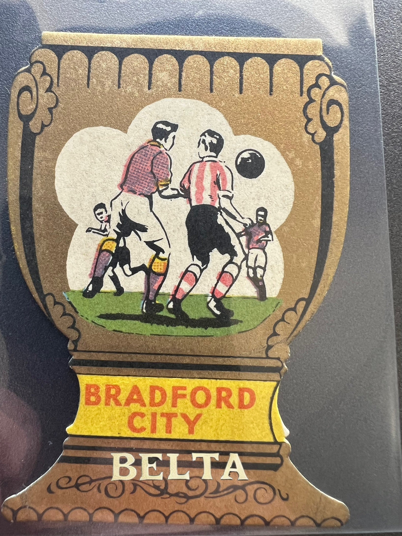 Bradford city vintage soccer Football card