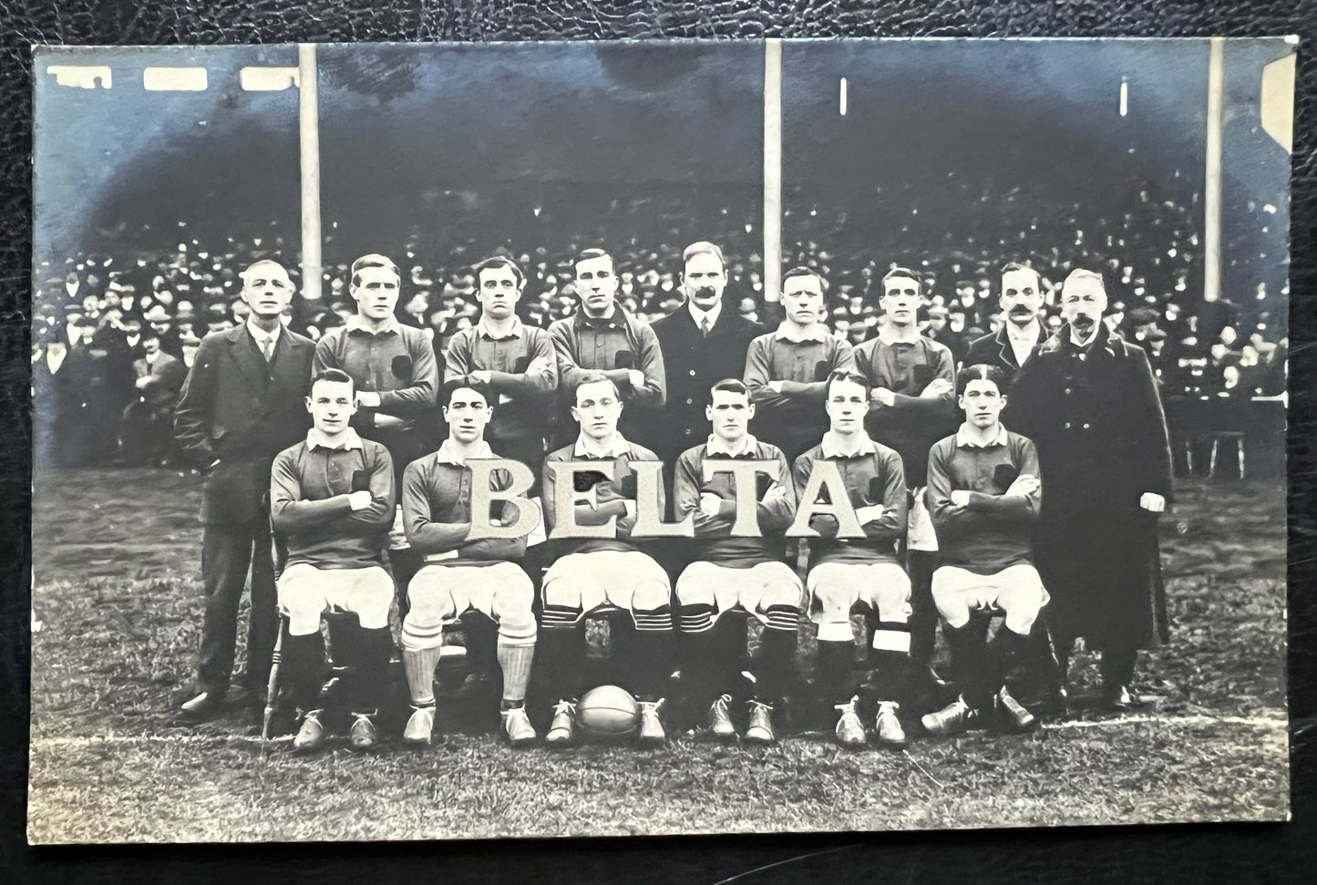 1910 | Scotland Football Soccer Team | Quinn, Higgins, Templeton | Original Photo Postcard