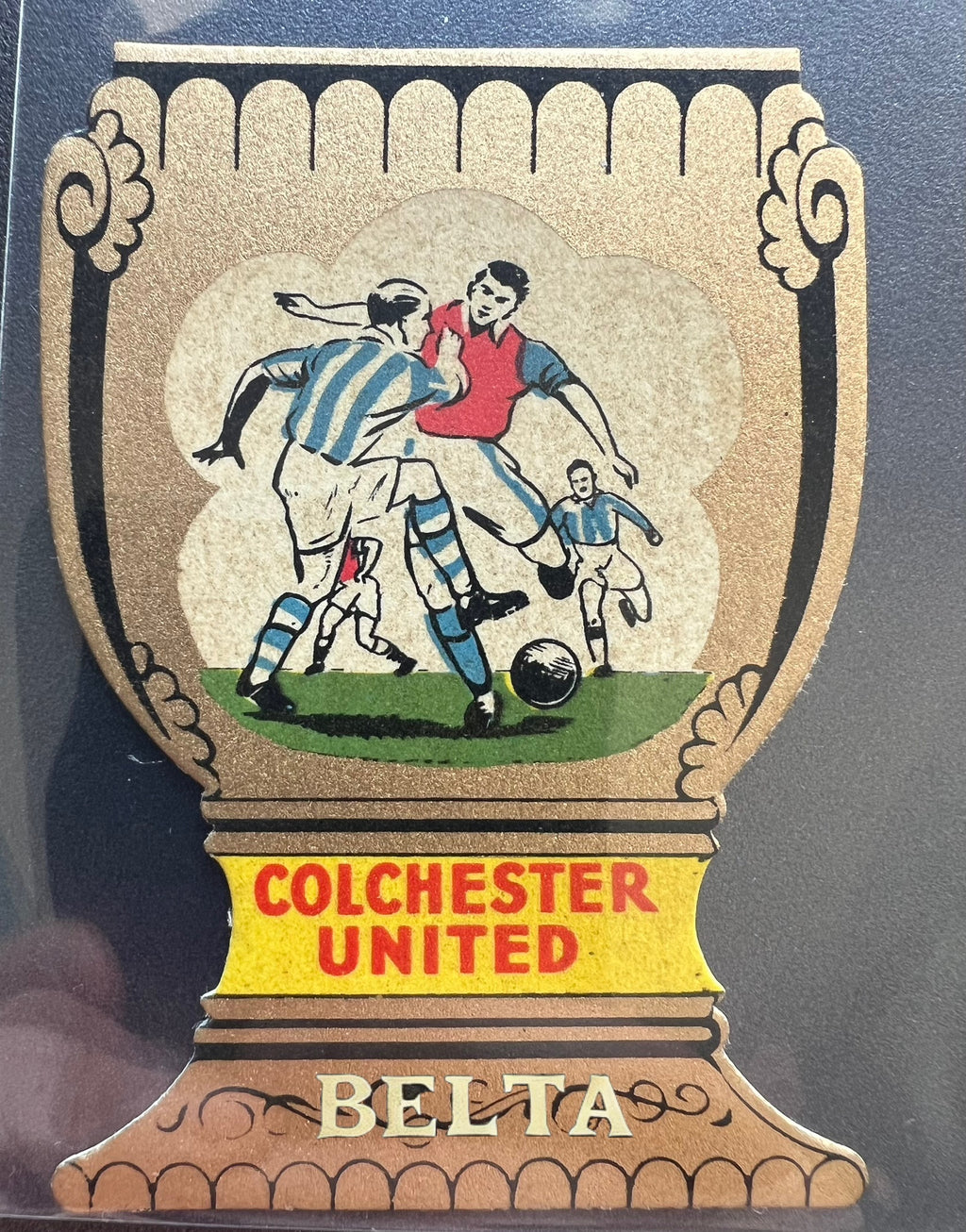 Colchester united vintage soccer Football card
