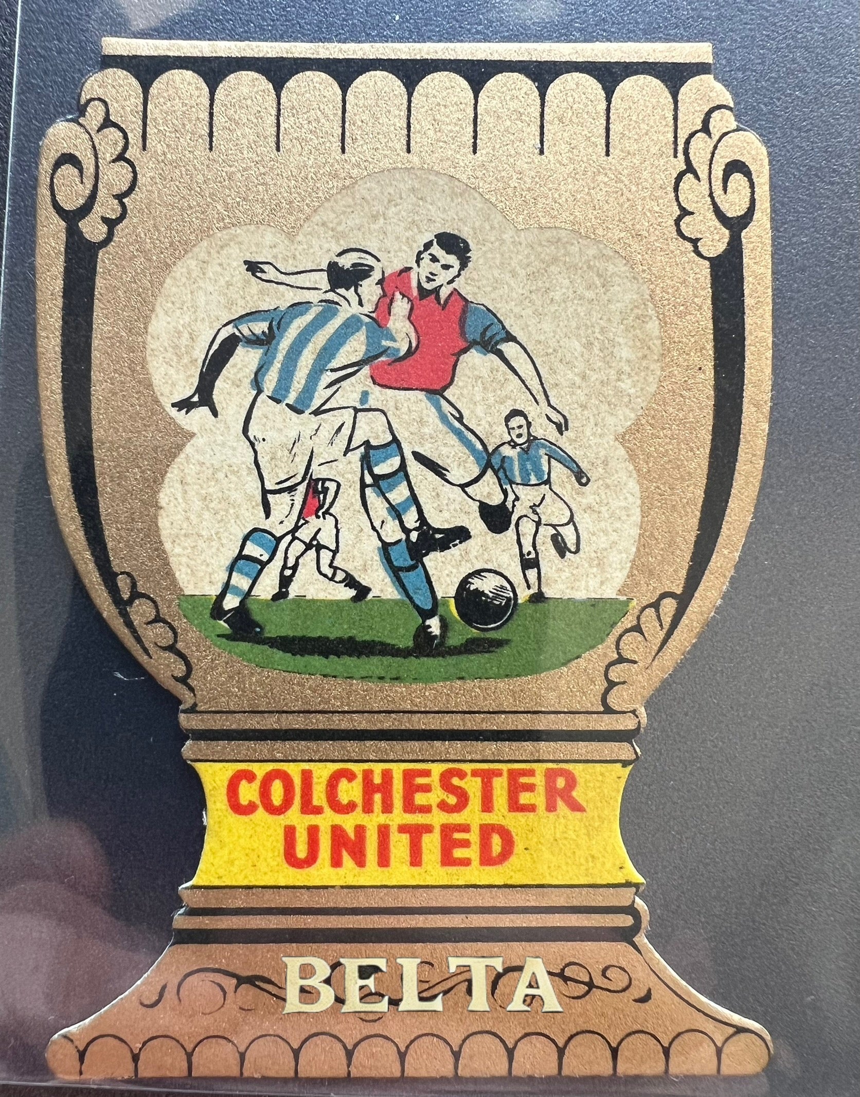 Colchester united vintage soccer Football card