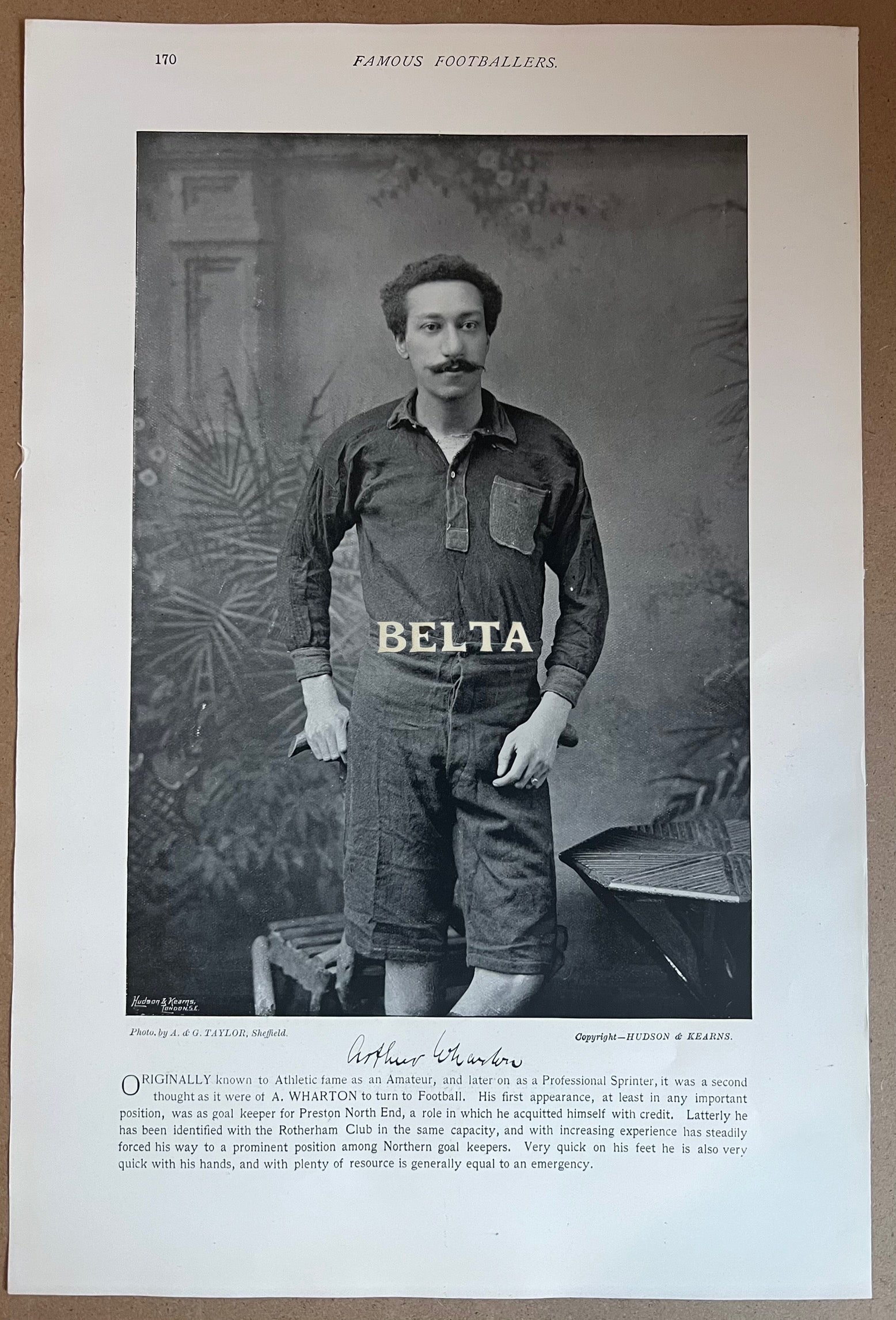 Arthur Wharton Footballer Print