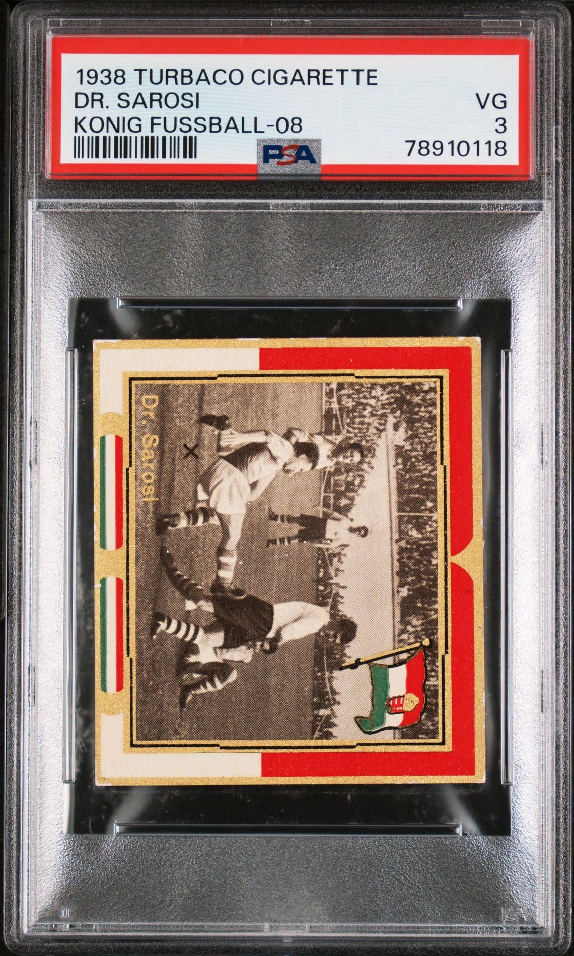 1938 GYORGY SAROSI Football card psa