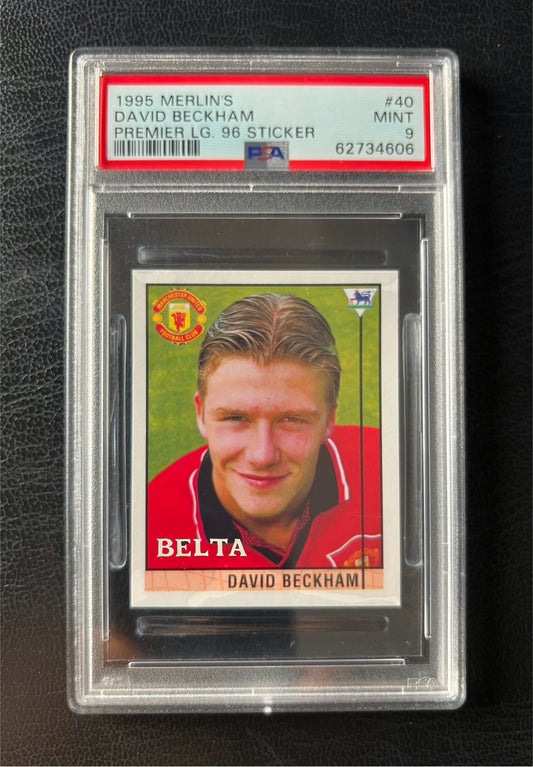 David Beckham 1995 Merlin Sticker Rookie PSA 9