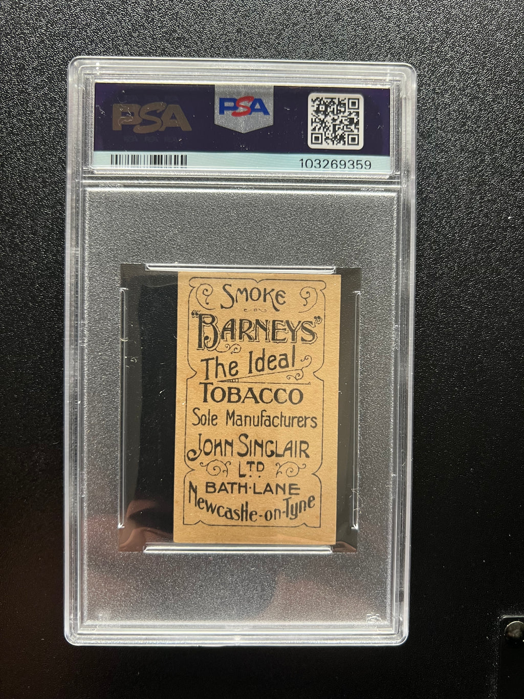 1908 | Charlie “Chas” Thomson | SUNDERLAND AFC, Hearts & Scotland | JOHN SINCLAIR COLIGARETTES LTD | FOOTBALL FAVOURITES #89 | PSA 5.5 POP 1 HIGHEST GRADE
