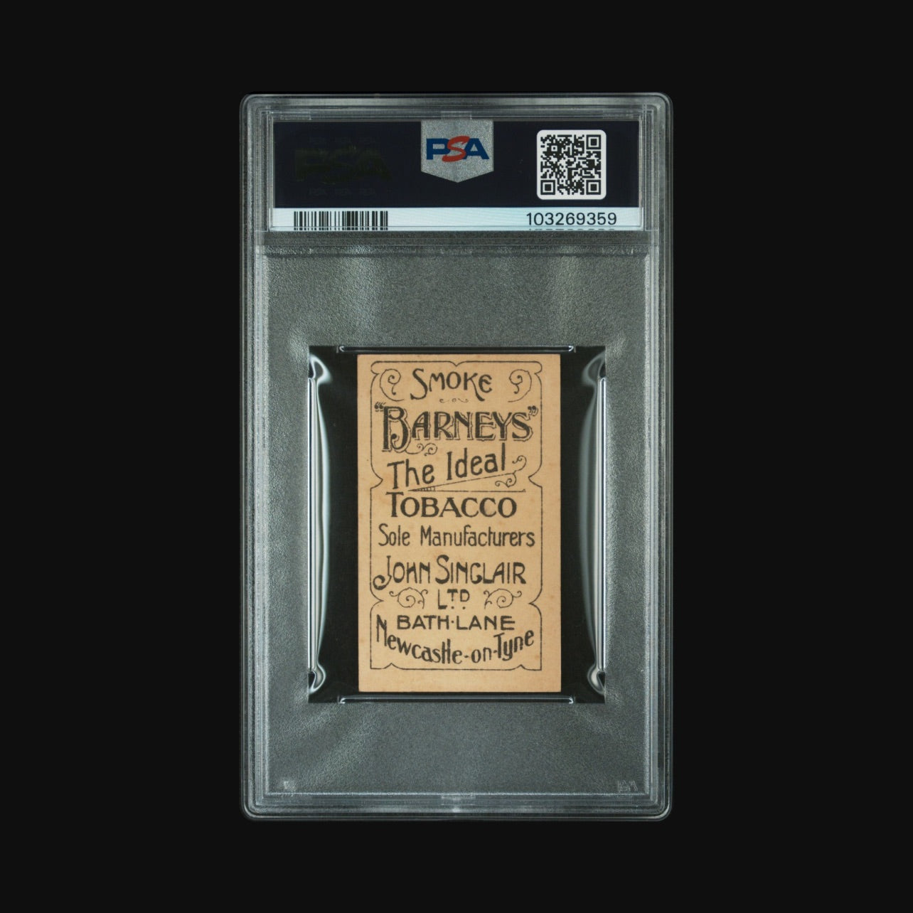 1908 | Charlie “Chas” Thomson | SUNDERLAND AFC, Hearts & Scotland | JOHN SINCLAIR COLIGARETTES LTD | FOOTBALL FAVOURITES #89 | PSA 5.5 POP 1 HIGHEST GRADE