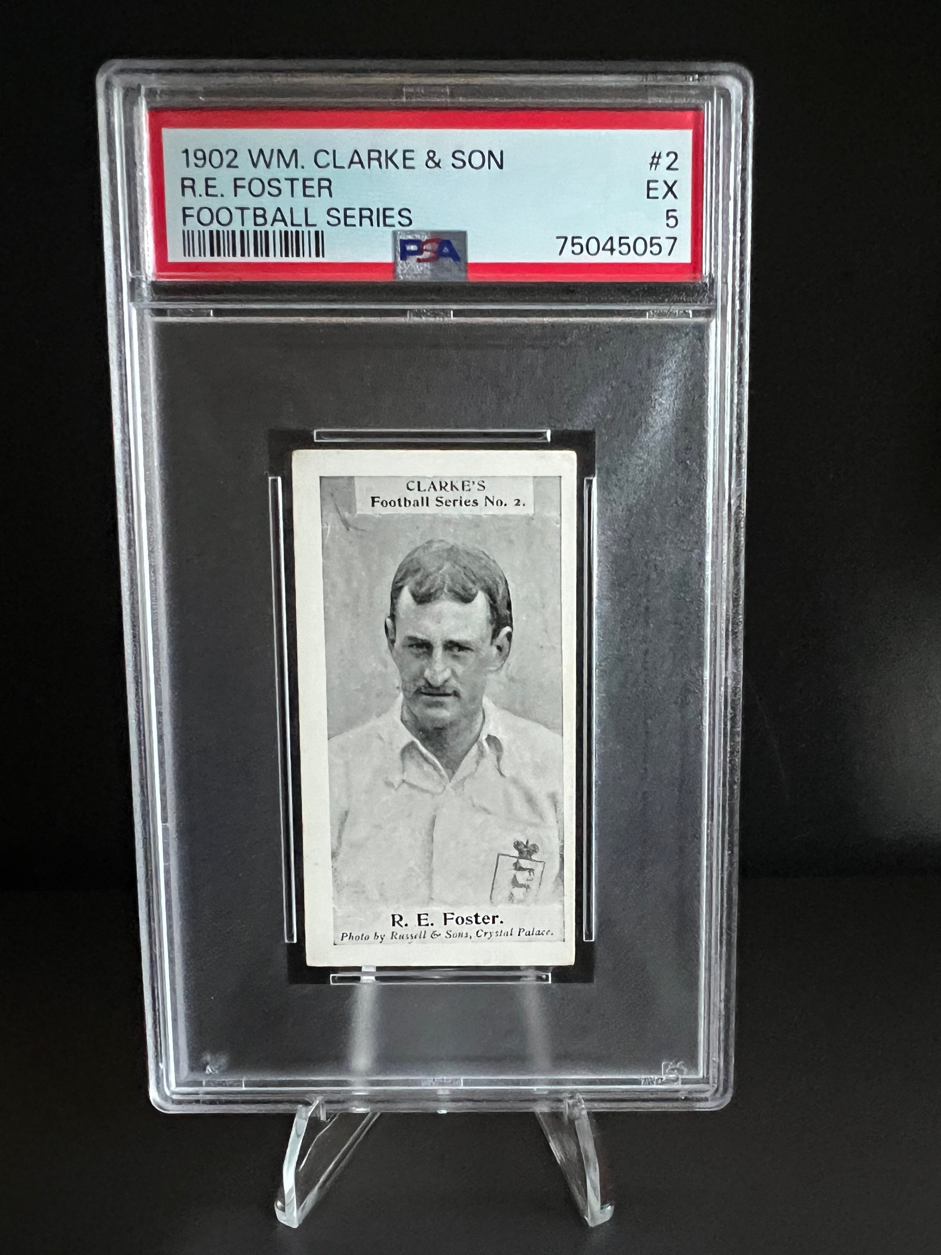1902 | R.E. Tip Foster #2 | WM Clarke & Son | Football Series | PSA 5 1/1