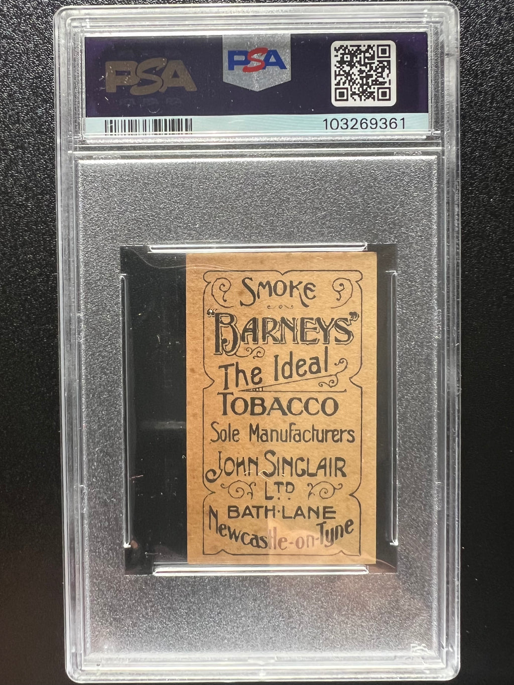 1908 W Foster Carlisle United JOHN SINCLAIR COLIGARETTES LTD | FOOTBALL FAVOURITES #92 PSA 6 POP 1 HIGHEST GRADE